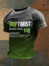 Unterhopft-bedrucktes Kurzarm-T-Shirt für Männer